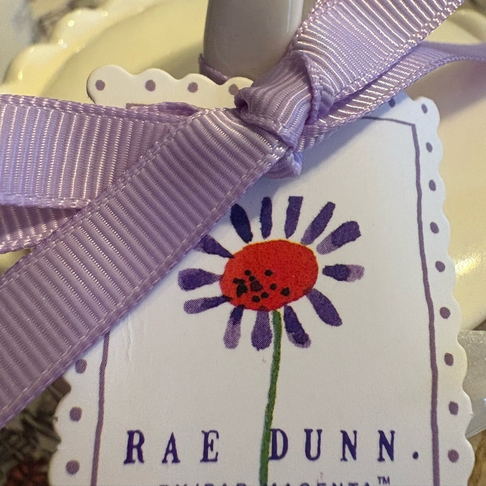 Rae Dunn Purple Ribbon with Floral Design - Picture 2 of 3